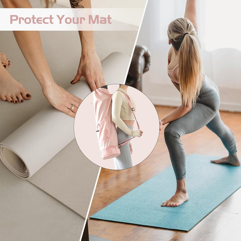 Zmarthumb Yoga Mat Bag, Yoga Bag with Adjustable Strap and Pockets for Women & Men, Lightweight Carrier for Yoga, Workout, Outdoor Use - Image 5
